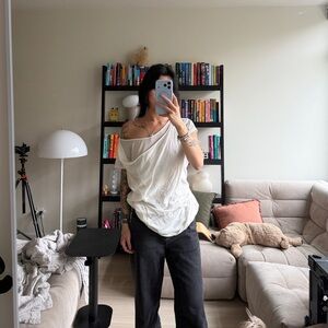 Elegant White Off-Shoulder Top